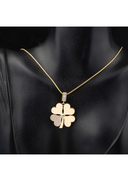 Yonca 14 Ayar Altın Kolye Büyük Boy fırsatları