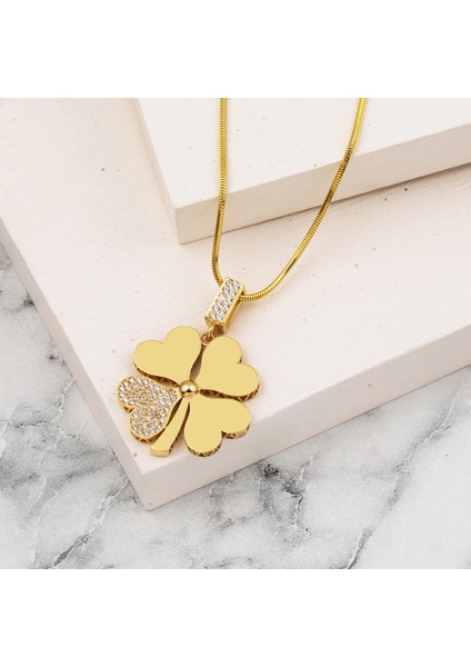 Yonca 14 Ayar Altın Kolye Büyük Boy indirimleri