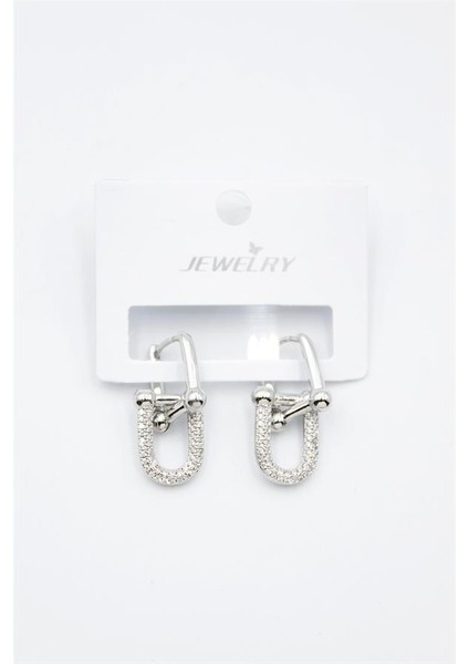 Tf Zincir Küpe - Gümüş