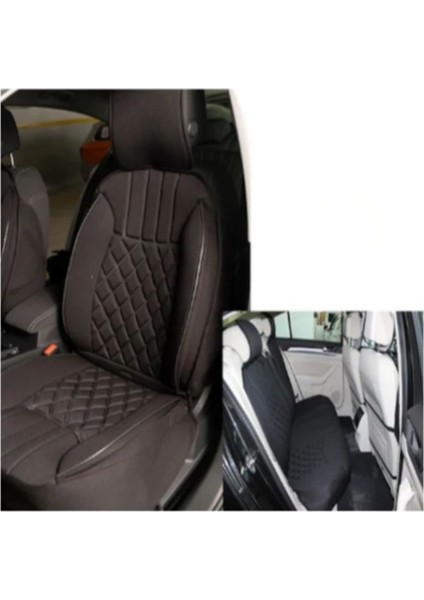 Space Elegance 5'li Koltuk Kılıfı Set Minder Siyah - KLMNY548 Universal