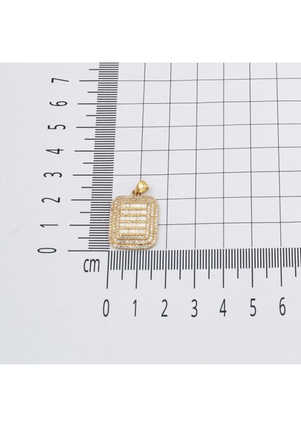 14 Ayar Baget Taşlı Tasarım Altın Kolye modelleri
