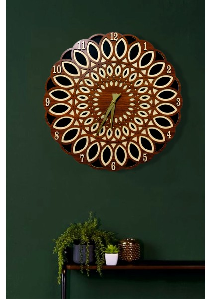 Ahşap Mdf Dekoratif Duvar Saati