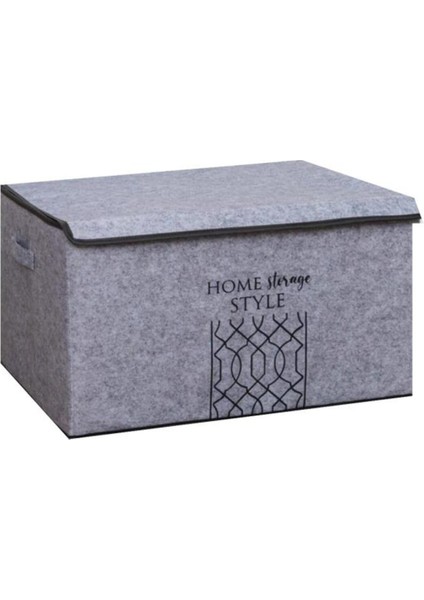 Keçe Kapaklı Mega Plus Hurç Kutu, Çok Amaçlı Düzenleyici Organizer Sandık Mega Boy 57X41X31 cm fırsatları