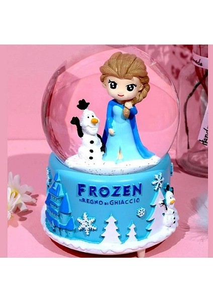 12 cm Frozen Işıklı Müzikli Kar Küresi