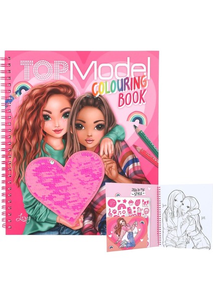 Topmodel Coloring Book With Sequins