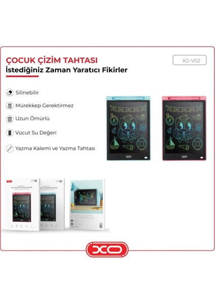 Çoçuklar Için 10 Inç Farklı Renk Tonlu Dijital Kalemli Yazı Çizim Resim Tahtası V01