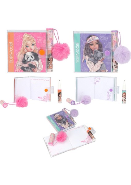 Topmodel Mini Notebook With Ballpoint Pen Wıld