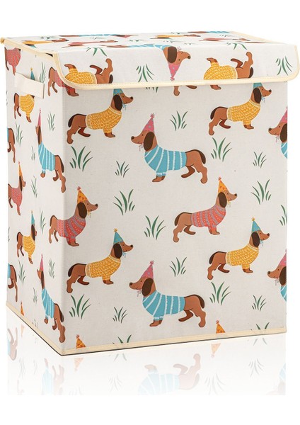Tekno Trust Sausage Dog Çok Amaçlı Kapaklı Oyuncak Çamaşır Saklama Kutusu Katlanır Düzenleyici 30 x 40 cm x 50 modelleri