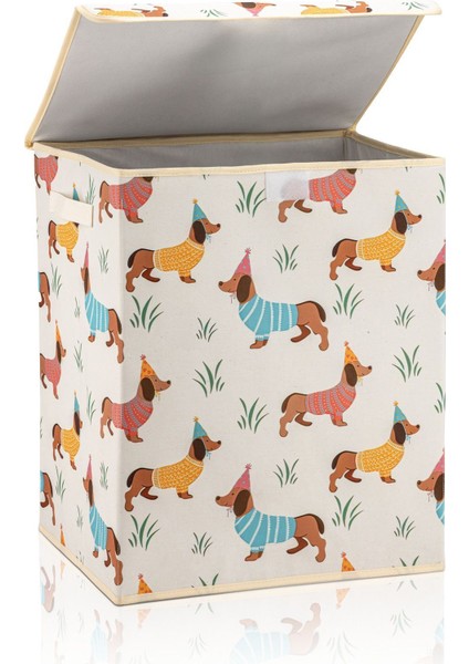 Tekno Trust Sausage Dog Çok Amaçlı Kapaklı Oyuncak Çamaşır Saklama Kutusu Katlanır Düzenleyici 30 x 40 cm x 50 fırsatları