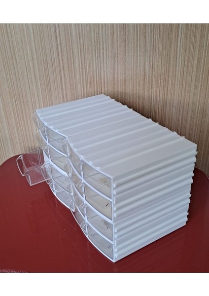 Tekno Trust Şeffaf Çekmeceli Organizer - Kutu - 4 Kutu - 16 Bölmeli - Dremel Gravür - Boncuk Mücevher Saklama Kutusu indirimleri