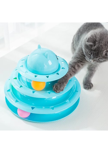 Eğlenceli Üç Katlı Kedi Oyuncağı Seti Oyuncağı