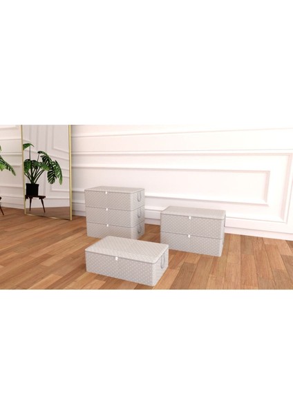 Tekno Trust 6 Adet Puantiye 1.kalite Geniş Hacim Kıyafet Saklama HURCU64 x 45 x 22 cm (Baza Altı-Dolap Içi)