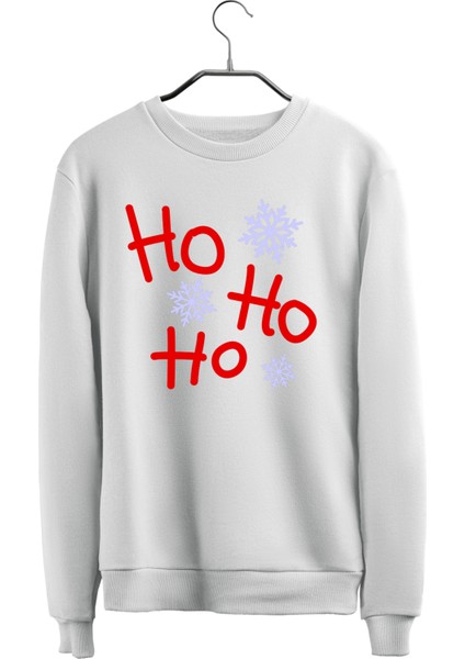 Yılbaşı Noel Yeni Yıl Christmas Tasarım Baskılı 3 Iplik Geniş Kalıp Sweatshirt