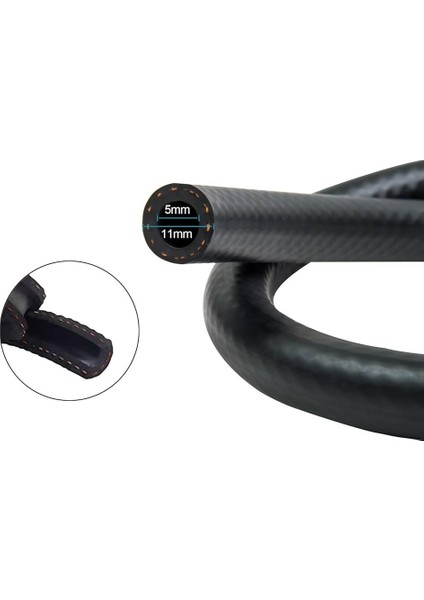 5MM*11MM Içten Örgülü Lpg/cng Benzin Hortumu Nbr (Nitril) 1metre fiyatları
