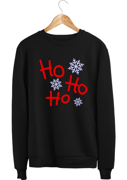 Yılbaşı Noel Yeni Yıl Christmas Tasarım Baskılı 3 Iplik Geniş Kalıp Sweatshirt