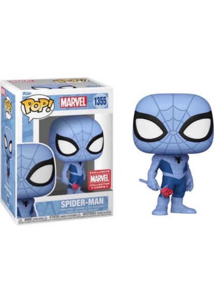 Pop! Marvels: Spider-Man (Blue With A Rose) (Marvels Collector Corps) Figür