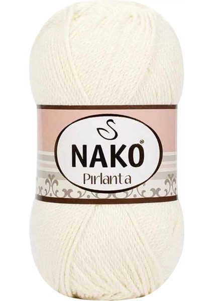 1 Adet Pırlanta Amigurumi El Örgü Ipi Yünü Ekru 300