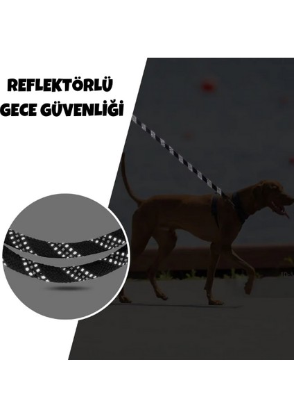 Reflektörlü Köpek Tasması 130 cm