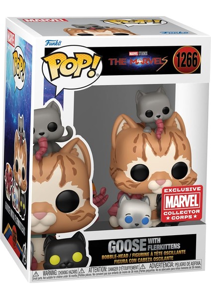 Pop! Collector Corps Exclusive The Marvels Goose With Flerkittens #1266 Figür