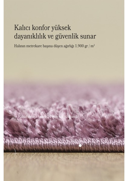 Halı Yüksek Tüylü Mor Kabarık Uzun Tüylü Shaggy Flokati Oturma Odası Halı fırsatları