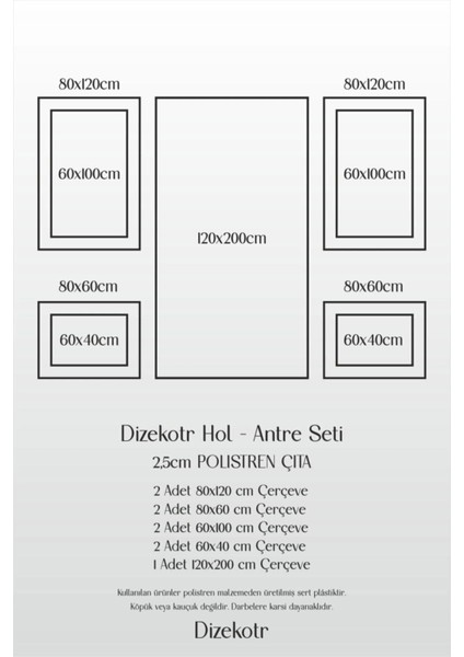 Dekoratif Boyanabilir 2,5 cm Duvar Çıtası Kesimli Hazır Paket