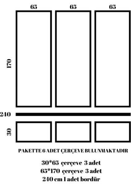 Boyanabilir Duvar Çıtası 2,5 cm (Kesimli Hazır Paket)