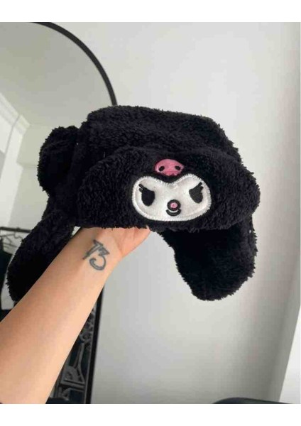 Sanrio Kuromili kulaklı peluş şapka