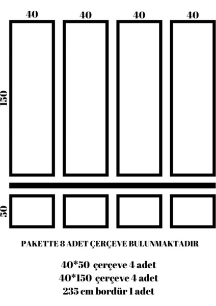 Boyanabilir Duvar Çıtası 2,5 cm Hazır Kesimli Paket