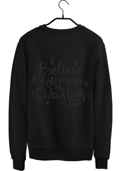 Yılbaşı Noel Yeni Yıl Christmas Tasarım Baskılı 3 Iplik Geniş Kalıp Sweatshirt modelleri