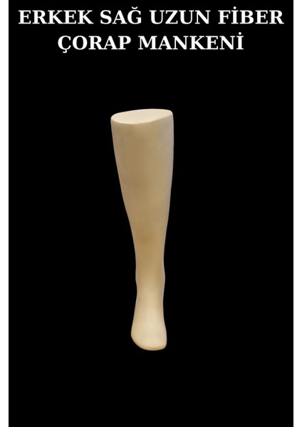 Yerli Üretim Yüksek Kalite Polyester Erkek Diz Altı Sağ Ayak Kısa Çorap Mankeni
