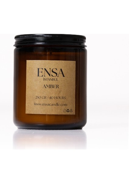 Kavanoz Mum Amber Kokulu 250 Ml.