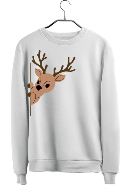 Yılbaşı Noel Yeni Yıl Christmas Tasarım Baskılı 3 Iplik Geniş Kalıp Sweatshirt fiyatları