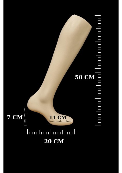 Polyester Kadın Diz Altı Sağ Ayak Kısa Çorap Mankeni fiyatları