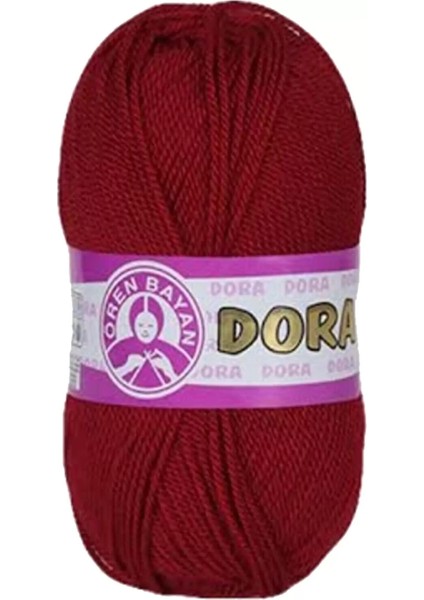 1 Adet Dora El Örgü Ipi Yünü 100 gr 033 Koyu Kırmızı
