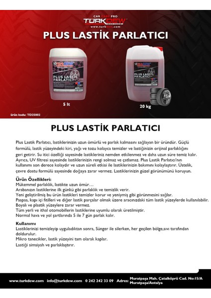 Plus Lastik Parlatıcı 500 ml