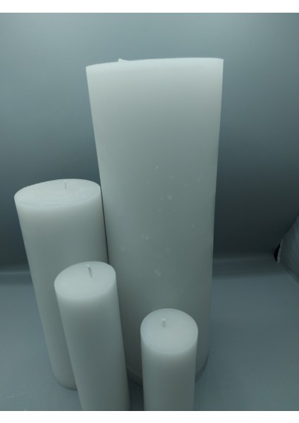 Soya Parafinli Beyaz Çap:7 cm Boy:10-15-20-25 cm lindir Blok Mum 460-470 Saat Yanış Süreli Beyaz fiyatları