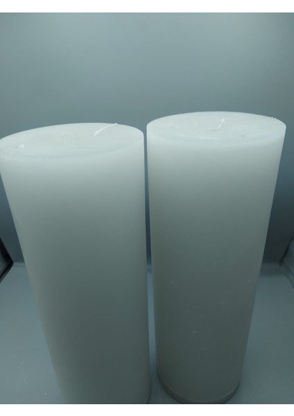 Soya Parafinli Beyaz Çap:7 cm Boy:10-15-20-25 cm lindir Blok Mum 460-470 Saat Yanış Süreli Beyaz modelleri