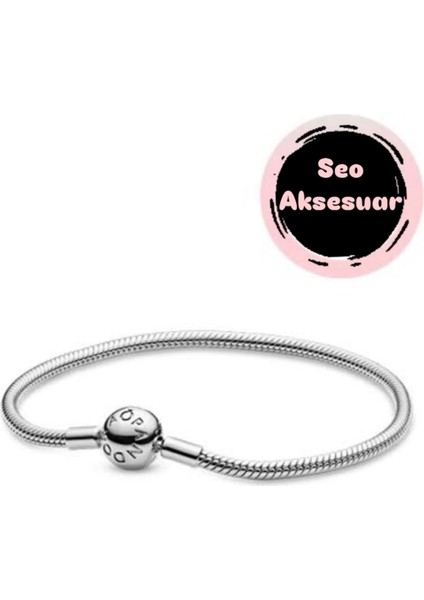 Klipsli Silver Erkek Çelik Bileklik (Pandora's)