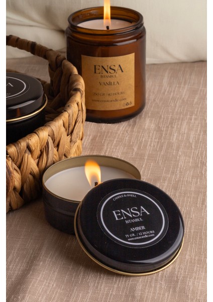 Amber Kokulu Teneke Mum 75 Gr. modelleri