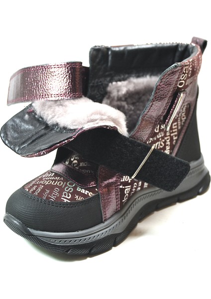 1521-2P Cırtlı Ortopedik Kürklü Kız Çocuk Spor Bot