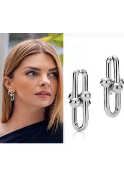 Seo Jewelry Gümüş Kaplama Kısa Ikili Küpe