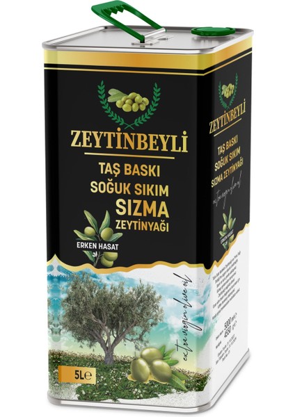 Taş Baskı Soğuk Sıkım Sızma Zeytinyağı