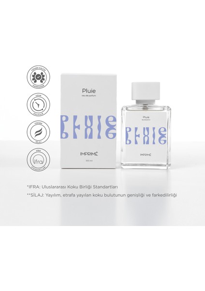 Imprimé Pluie Edp 100 ml Parfüm | Ferah Çiçeksi | Bergamot, Pembe Biber, Yağmur, Gül, Yasemin, Çam, Misk