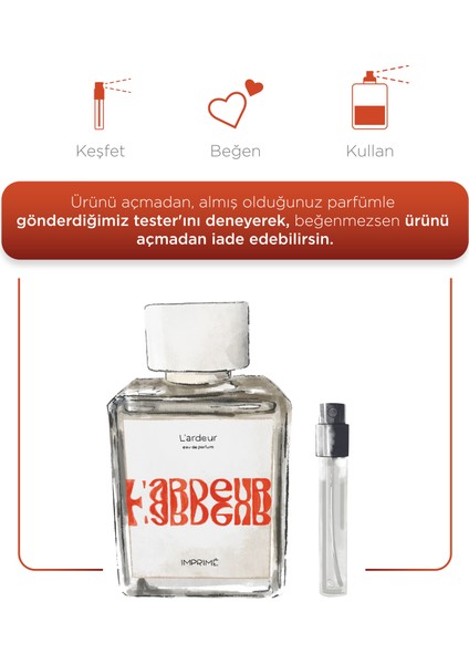 Imprimé L'ardeur Edp 100 ml Parfüm | Oryantal Çiçeksi | Ahududu, Safran, Gül, Manolya, Amber, Vetiver