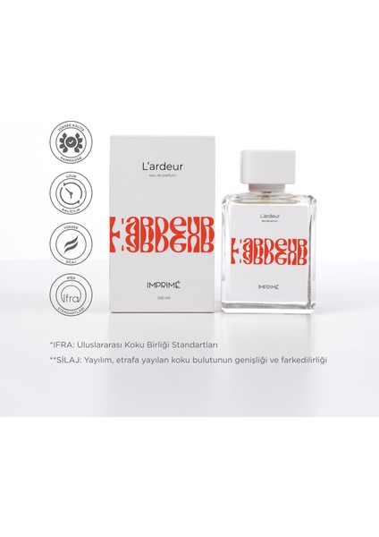 Imprimé L'ardeur Edp 100 ml Parfüm | Oryantal Çiçeksi | Ahududu, Safran, Gül, Manolya, Amber, Vetiver