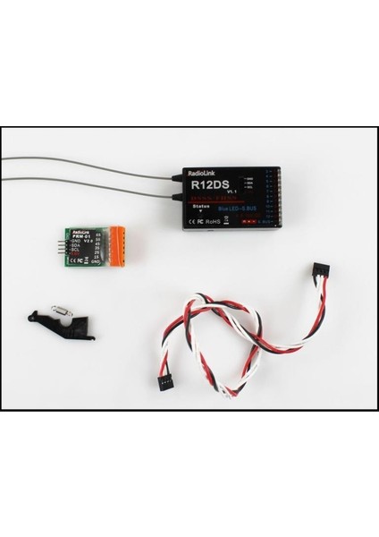 AT10II 2.4ghz 12 Kanal Dsss/fhss Radio Kontrol Uzaktan Kumanda +R12DS Alıcı+Prm-01 Telemetri Sensörü Turuncu (4km Kontrol Mesafesi)