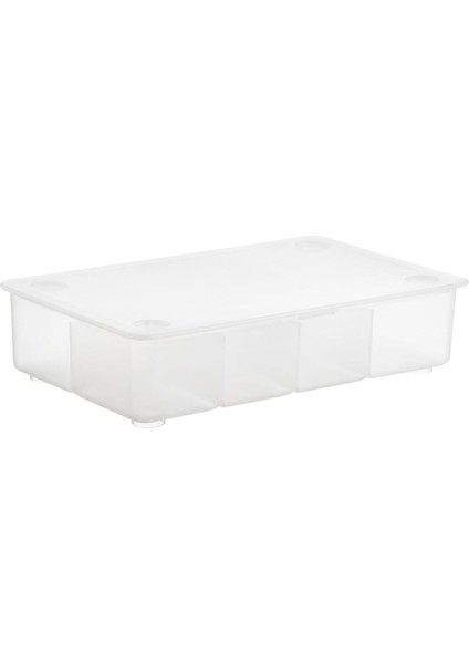 Tekno Trust Kapaklı Bölmeli Kutu 34 x 21 x 8 cm Ikea Saklama Kutusu Takı Makyaj Malzemesi Kutusu Plastik