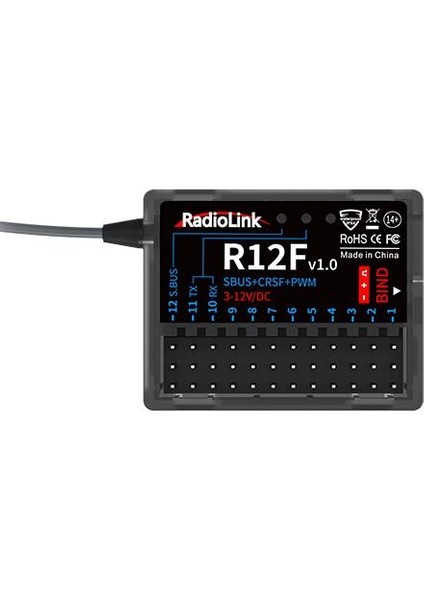 T12D 2.4ghz 12 Kanal Radio Kontrol Uzaktan Kumanda +R12F Alıcı Elrs,crossfıre Destekli