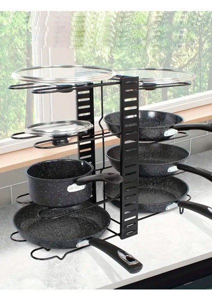 Tencere ve Tava Düzenleyici 8 Katlı 3 Farklı Kullanım Dolap I?çi Düzenleyici fırsatları