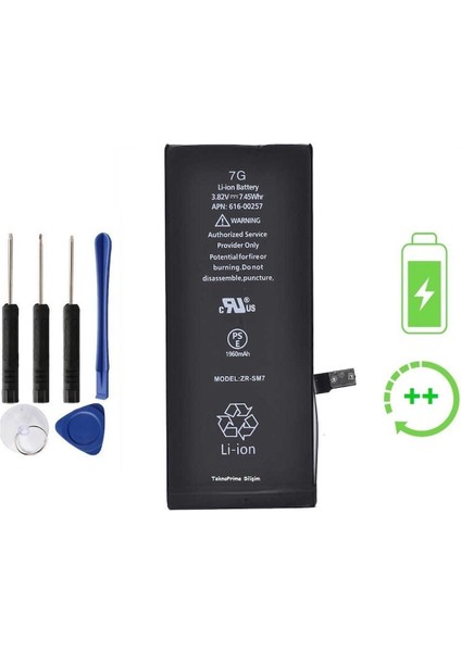 Apple iPhone 7 Ile Uyumlu Güclendirilmis Ithal Pil Batarya